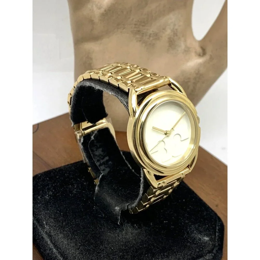 Tory Burch Women's Watch TBW7220 Miller Quartz Cream Dial Gold Stainless Steel